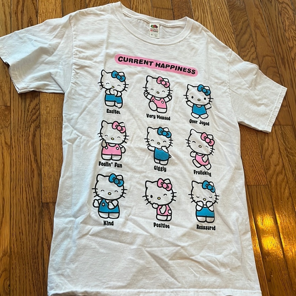 Hello Kitty Sanrio Happiness Tee S Fruit of Loom kawaii cute girly women’s